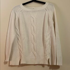 Style & Co. Cream Cable Knit Sweater